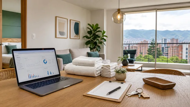 Operación de administración de Airbnb en un apartamento amoblado de Medellín